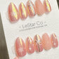 Reusable Frosted Peach Glow | Premium Press on Nails Gel Hand Painted Pressons Customizable Gel Nail Artist faux nails ML932
