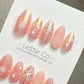 Reusable Frosted Peach Glow | Premium Press on Nails Gel Hand Painted Pressons Customizable Gel Nail Artist faux nails ML932