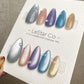 Reusable Starlit Gem Cat Eye Effect | Premium Press on Nails Gel Hand Painted Pressons Customizable Gel Nail Artist fake nails WM938