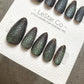 Reusable Mystic Forest Cat Eye Effect | Premium Press on Nails Gel Hand Painted Pressons Customizable Gel Nail Artist fake nails WM943