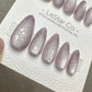 Reusable Mystic Bubble veil Cat Eye Effect | Premium Press on Nails Gel Hand Painted Pressons Customizable Gel Nail Artist fake nails WM950