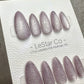 Reusable Mystic Bubble veil Cat Eye Effect | Premium Press on Nails Gel Hand Painted Pressons Customizable Gel Nail Artist fake nails WM950