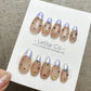 Reusable Iridescent Jewel Glow French Tip | Premium Press on Nails Gel Hand Painted Pressons Customizable Gel Nail Artist faux nails QN954