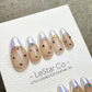 Reusable Iridescent Jewel Glow French Tip | Premium Press on Nails Gel Hand Painted Pressons Customizable Gel Nail Artist faux nails QN954