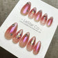 Reusable Aurora Kiss | Premium Handmade Press on Nails Gel | Fake Nails | Cute Fun Colorful Gel Nail Artist faux nails QN957