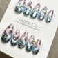 Reusable Cosmic Drip| Premium Press on Nails Gel | Fake Nails | Cute Fun Colorful Gel Nail Artist faux nails QN958
