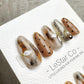 Reusable Caramel Luxe| Premium Press on Nails Gel | Fake Nails | Cute Fun Colorful Gel Nail Artist faux nails QN959