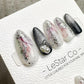 Reusable Frosted Sakura Glow| Premium Press on Nails Gel | Fake Nails | Cute Fun Colorful Gel Nail Artist faux nails QN960