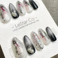 Reusable Frosted Sakura Glow| Premium Press on Nails Gel | Fake Nails | Cute Fun Colorful Gel Nail Artist faux nails QN960