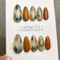 Reusable Terracotta Sky Fusion | Premium Press on Nails Gel Hand Painted Pressons Customizable Gel Nail faux nails QN965