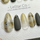 Reusable Slate Marble | Premium Handmade Press on Nails Gel Hand Painted Pressons Customizable Gel Nail Artist faux nails QN968
