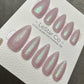 Reusable Prismatic Pink Bubble Effect | Premium Press on Nails Gel Hand Painted Pressons Customizable Gel Nail fake nails WM977