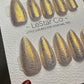 Reusable Sunset Mirage Bubble Effect | Premium Press on Nails Gel Hand Painted Pressons Customizable Gel Nail fake nails WM978