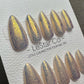 Reusable Sunset Mirage Bubble Effect | Premium Press on Nails Gel Hand Painted Pressons Customizable Gel Nail fake nails WM978