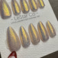 Reusable Sunset Mirage Bubble Effect | Premium Press on Nails Gel Hand Painted Pressons Customizable Gel Nail fake nails WM978