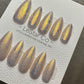Reusable Sunset Mirage Bubble Effect | Premium Press on Nails Gel Hand Painted Pressons Customizable Gel Nail fake nails WM978