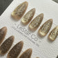 Reusable Golden Bubble Glow Cat Eyt Effect | Premium Press on Nails Gel | Fake Nails | Cute Fun Colorful Gel Nail faux nails WM985