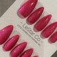 Reusable Shimmering Fuchsia Cat Eye Effect | Nails Premium Press on Nails Gel Manicure Handprint Pressons Handmade | Lestarco nails WM987