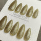 Reusable Gold Glam | Nails Premium Press on Nails Gel Manicure Handprint Pressons Handmade | Lestarco nails WM993