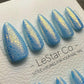 Reusable Blue Lagoon Sparkle | Premium Press on Nails Gel Hand Painted Pressons Customizable Gel Nail Artist fake nails WM990