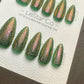 Reusable Enchanted Forest Envy | Premium Press on Nails Gel Hand Painted Pressons Customizable Gel Nail Artist fake nails WM991