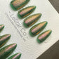 Reusable Enchanted Forest Envy | Premium Press on Nails Gel Hand Painted Pressons Customizable Gel Nail Artist fake nails WM991