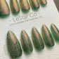 Reusable Enchanted Forest Envy | Premium Press on Nails Gel Hand Painted Pressons Customizable Gel Nail Artist fake nails WM991