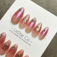 Reusable Aurora Kiss | Premium Handmade Press on Nails Gel | Fake Nails | Cute Fun Colorful Gel Nail Artist faux nails QN957