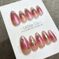 Reusable Aurora Kiss | Premium Handmade Press on Nails Gel | Fake Nails | Cute Fun Colorful Gel Nail Artist faux nails QN957