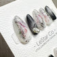 Reusable Frosted Sakura Glow| Premium Press on Nails Gel | Fake Nails | Cute Fun Colorful Gel Nail Artist faux nails QN960