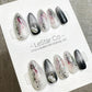 Reusable Frosted Sakura Glow| Premium Press on Nails Gel | Fake Nails | Cute Fun Colorful Gel Nail Artist faux nails QN960