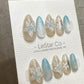 Reusable Glacial Floral Dream| Premium Press on Nails Gel | Fake Nails | Cute Fun Colorful Gel Nail Artist faux nails QN964