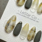 Reusable Slate Marble | Premium Handmade Press on Nails Gel Hand Painted Pressons Customizable Gel Nail Artist faux nails QN968