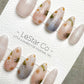 Reusable Blossom Mist | Premium Handmade Press on Nails Gel Hand Painted Pressons Customizable Gel Nail Artist faux nails QN973
