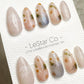 Reusable Blossom Mist | Premium Handmade Press on Nails Gel Hand Painted Pressons Customizable Gel Nail Artist faux nails QN973