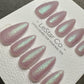 Reusable Prismatic Pink Bubble Effect | Premium Press on Nails Gel Hand Painted Pressons Customizable Gel Nail fake nails WM977