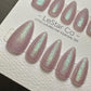 Reusable Prismatic Pink Bubble Effect | Premium Press on Nails Gel Hand Painted Pressons Customizable Gel Nail fake nails WM977
