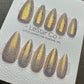 Reusable Sunset Mirage Bubble Effect | Premium Press on Nails Gel Hand Painted Pressons Customizable Gel Nail fake nails WM978