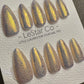 Reusable Sunset Mirage Bubble Effect | Premium Press on Nails Gel Hand Painted Pressons Customizable Gel Nail fake nails WM978