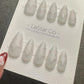 Reusable Crystal Star Sparkle | Premium Press on Nails Gel | Fake Nails | Cute Fun Colorful Gel Nail faux nails WM983