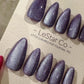 Reusable Cosmic Lavender Cat Eye Effect | Nails Premium Press on Nails Gel Manicure Handprint Pressons Handmade | Lestarco nails WM989
