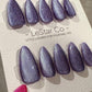 Reusable Cosmic Lavender Cat Eye Effect | Nails Premium Press on Nails Gel Manicure Handprint Pressons Handmade | Lestarco nails WM989