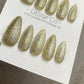 Reusable Gold Glam | Nails Premium Press on Nails Gel Manicure Handprint Pressons Handmade | Lestarco nails WM993
