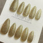 Reusable Gold Glam | Nails Premium Press on Nails Gel Manicure Handprint Pressons Handmade | Lestarco nails WM993