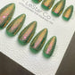 Reusable Enchanted Forest Envy | Premium Press on Nails Gel Hand Painted Pressons Customizable Gel Nail Artist fake nails WM991