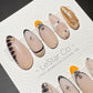 Reusable Amber Noir| Premium Press on Nails Gel | Fake Nails | Cute Fun Colorful Gel Nail Artist faux nails TMR995