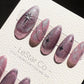 Reusable Purple Stardust Cat Eye Effect | Premium Press on Nails Gel Hand Painted Pressons Customizable Gel Nail Artist faux nails TMR997