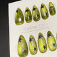 Reusable Lime Stardust Cat Eye Effect | Premium Press on Nails Gel Hand Painted Pressons Customizable Gel Nail Artist faux nails WM1001