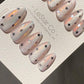 Reusable Iridescent Stars Cat Eye Cat Eye Effect | Premium Press on Nails Gel Hand Painted Pressons Customizable Gel Nail Artist nail WM1002