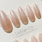 Reusable Peachy Shine | Premium Press on Nails Gel Hand Painted Pressons Customizable Gel Nail Artist faux nails TMR1005